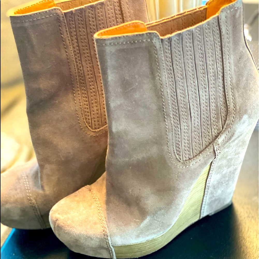 Joan and David wedge ankle bootie